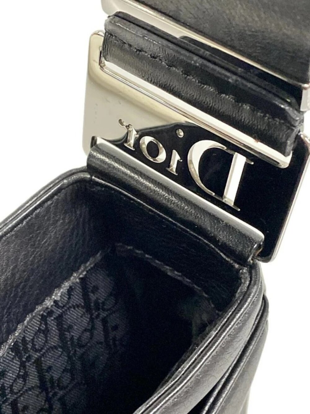 DIOR/ChristianDior Street Chic Black Leather Shoulder Bag - Picture 12 of 15